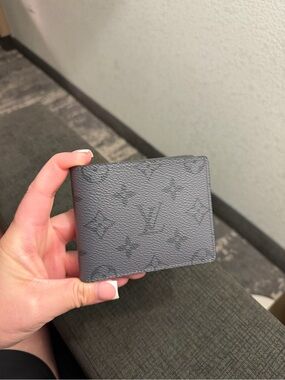 Louis Vuitton Monogram Eclipse Canvas Men's Wallet in Charcoal Gray